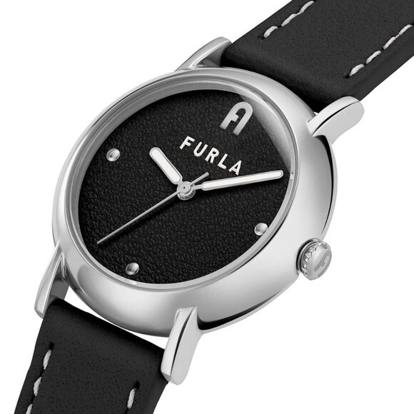 Womens Wristwatch FURLA EASY SHAPE WW00024015L1 Leather Black